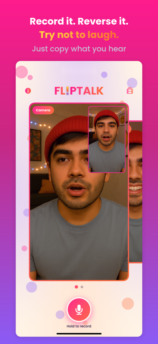 Record yourself attempting to talk backwards